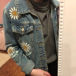 forever 21 daisy denim jacket